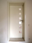Interiérové dveře a obložková zárubeň, Dveře Fresh F12 , CPL bílá, sklo  MasterCare, klika Richter RKL.C 1967