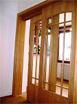 Interiérové dveře a obložková zárubeň, Dveře Port P10 , přírodní dýha Dub, sklo float čiré, misky dřevěné dub