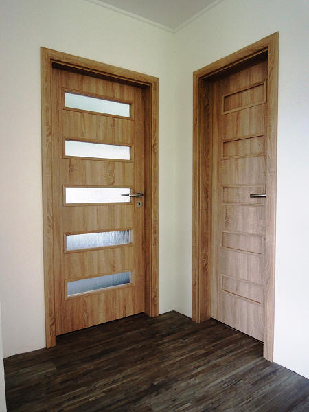 Interiérové dveře a obložková zárubeň Dveře Idea D7 A DK7, CPL Bardolino, sklo Thela čirá